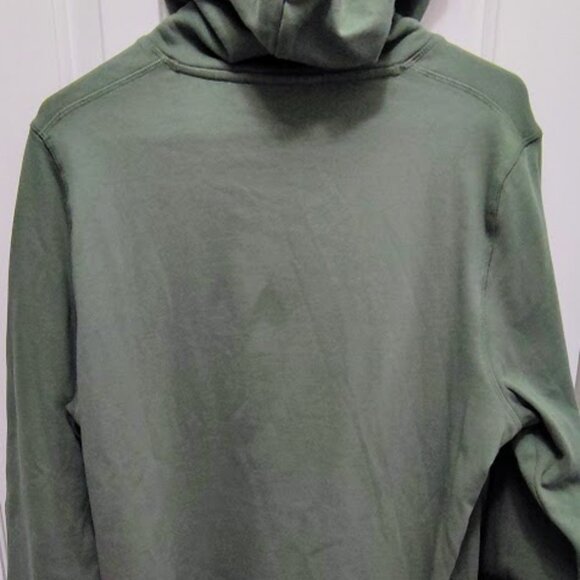 PSYCHO BUNNY SMALL GREEN AND ORANGE PULLOVOER HOODIE WITH KANGAROO POCKET - Picture 3 of 3